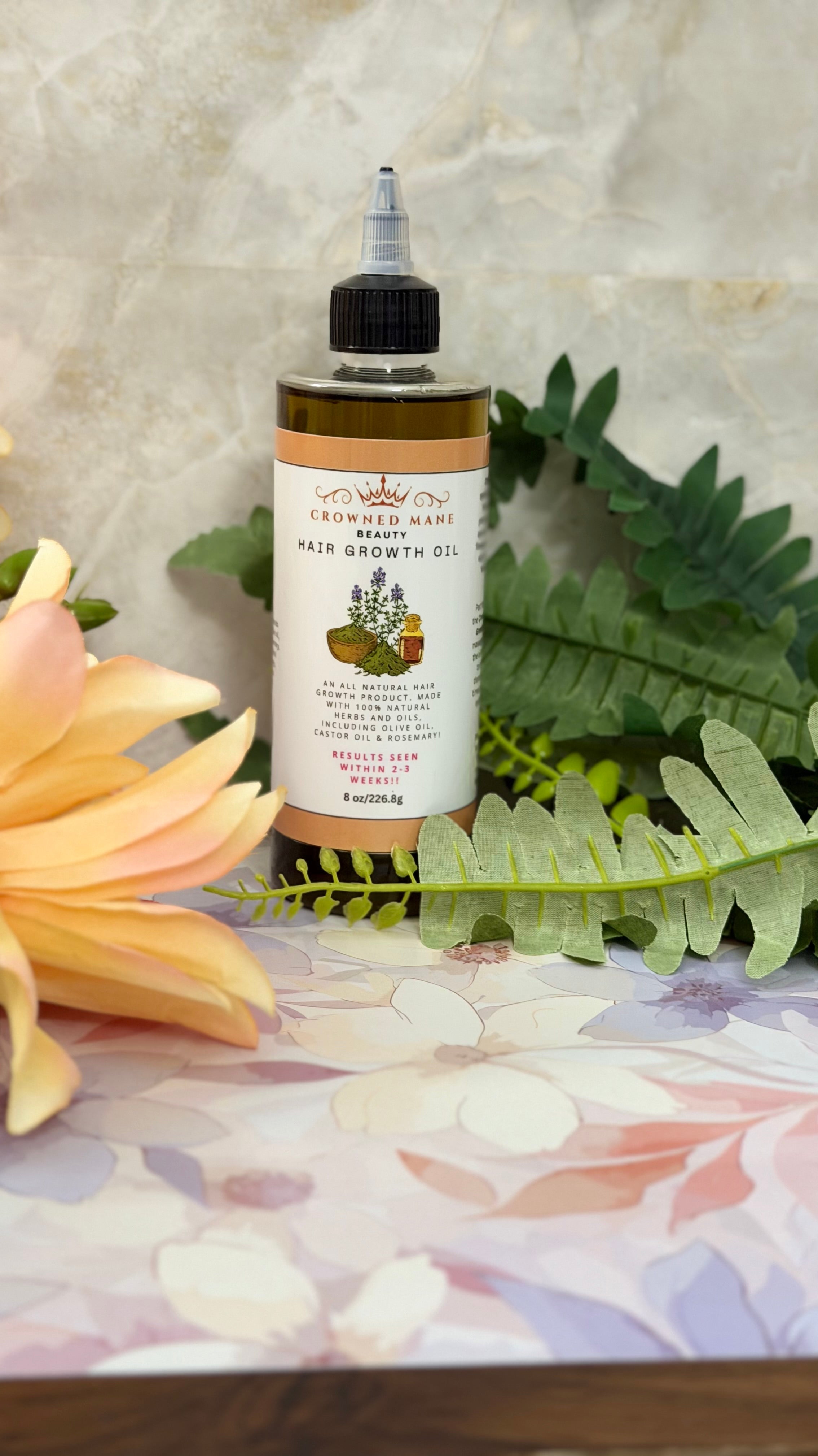 (PRE-ORDER): {8 oz}  Crowned Mane Beauty-Luxury Hair Growth Oil