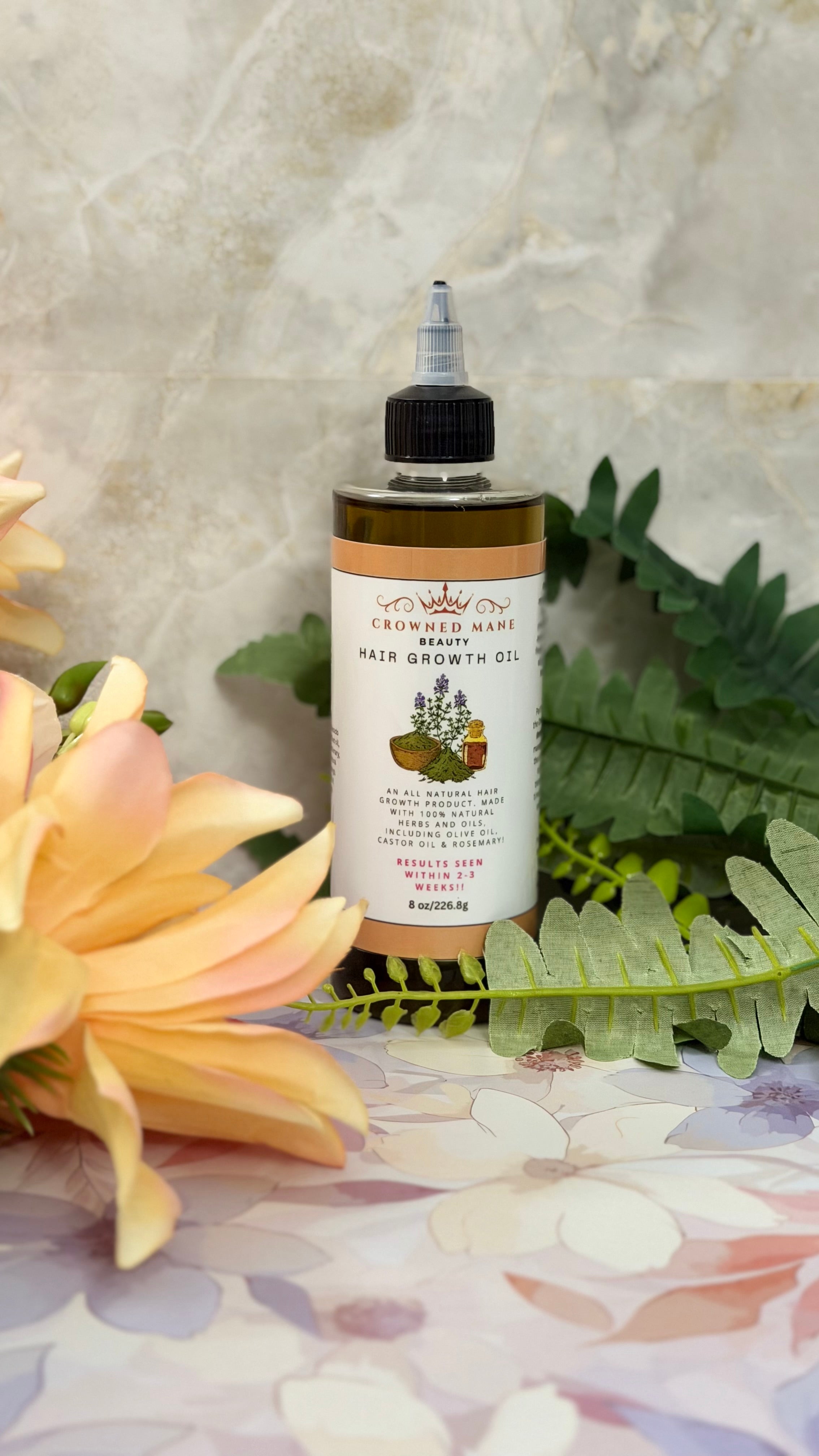 (PRE-ORDER): {8 oz}  Crowned Mane Beauty-Luxury Hair Growth Oil