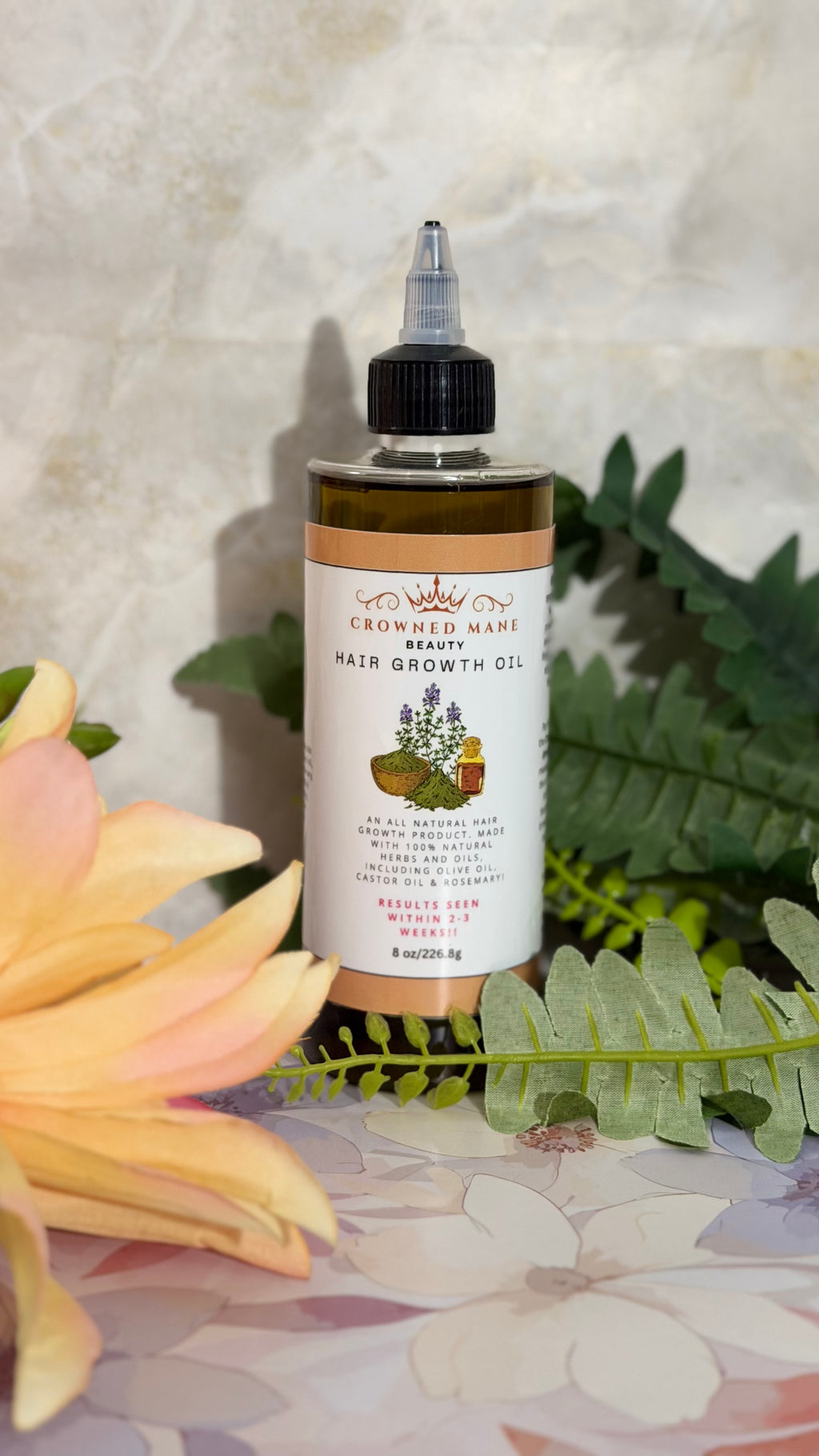 (PRE-ORDER): {8 oz}  Crowned Mane Beauty-Luxury Hair Growth Oil